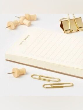 Threshold Cream Notepad and Gold Accent Stationery Set (57 pieces)